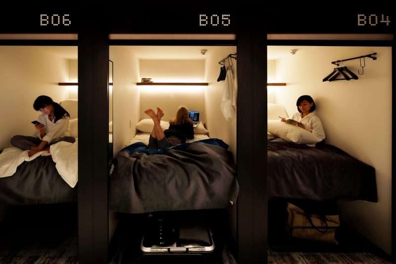 Pod hotel cubicles