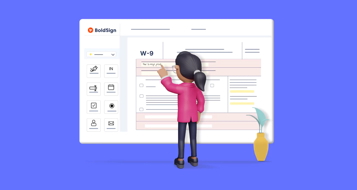 Sign W-9 Forms Online with BoldSign Banner Image