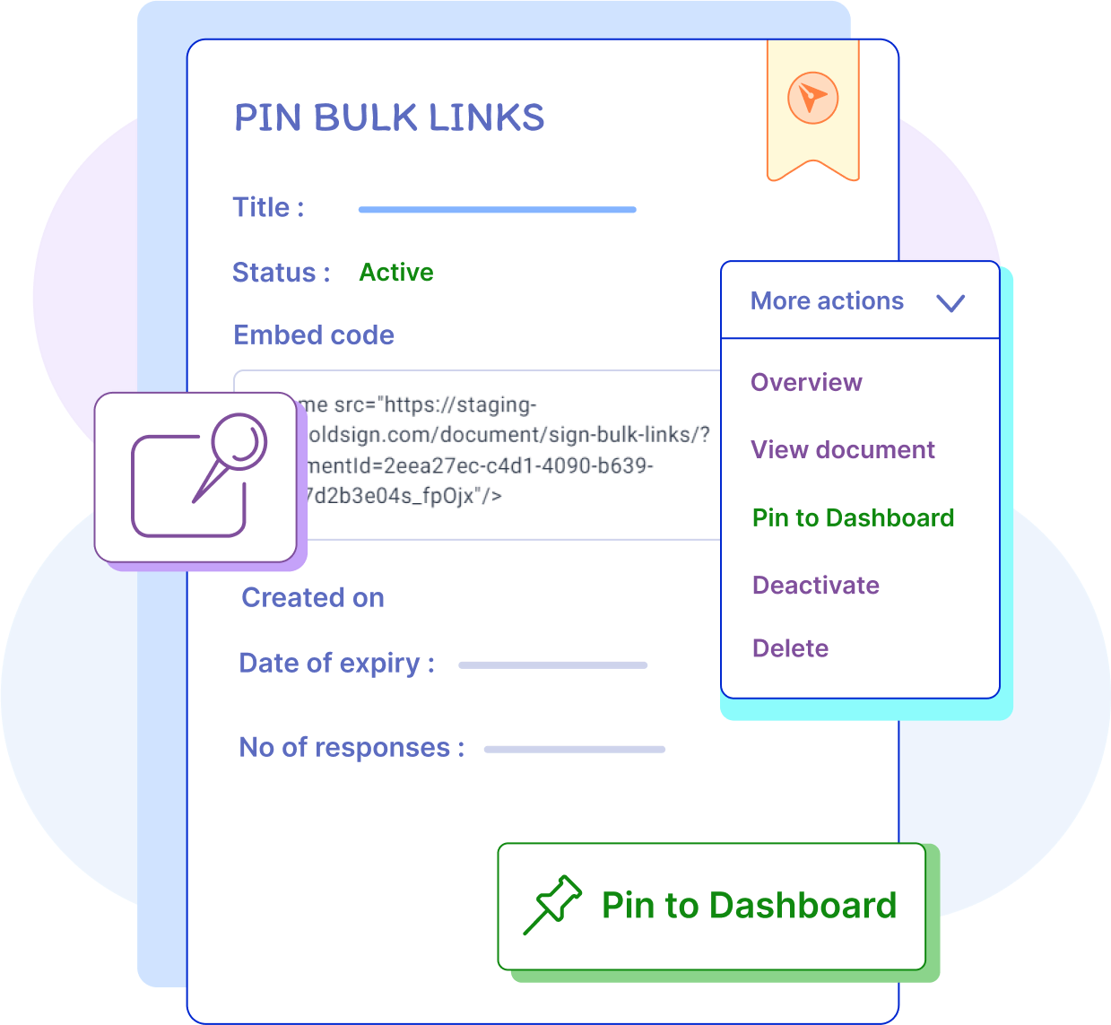 Pin bulk links to the dashboard
