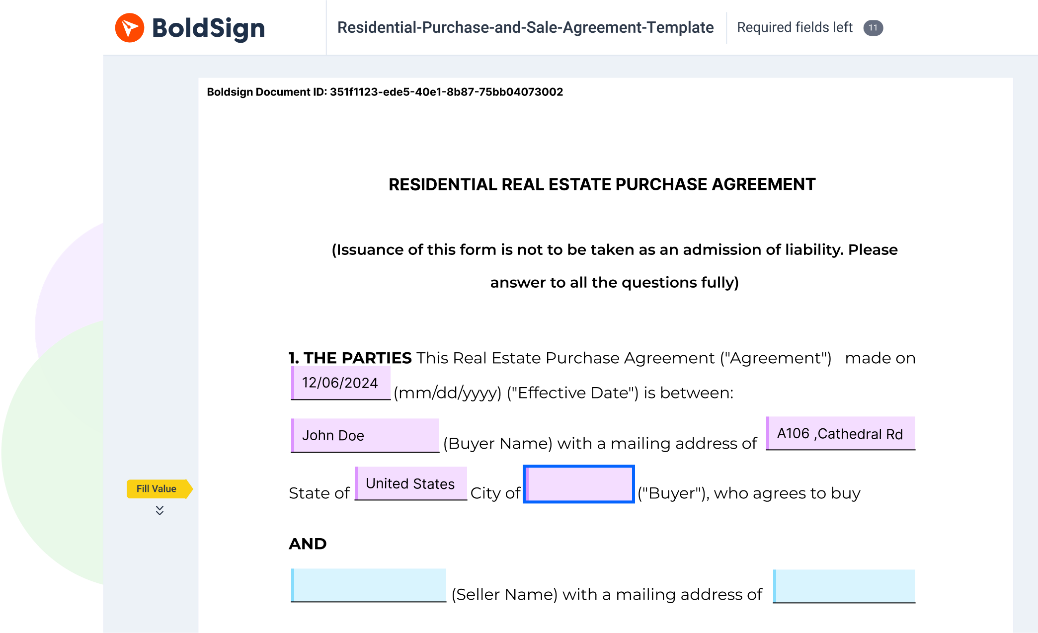 Get your real estate document signed in just a few clicks