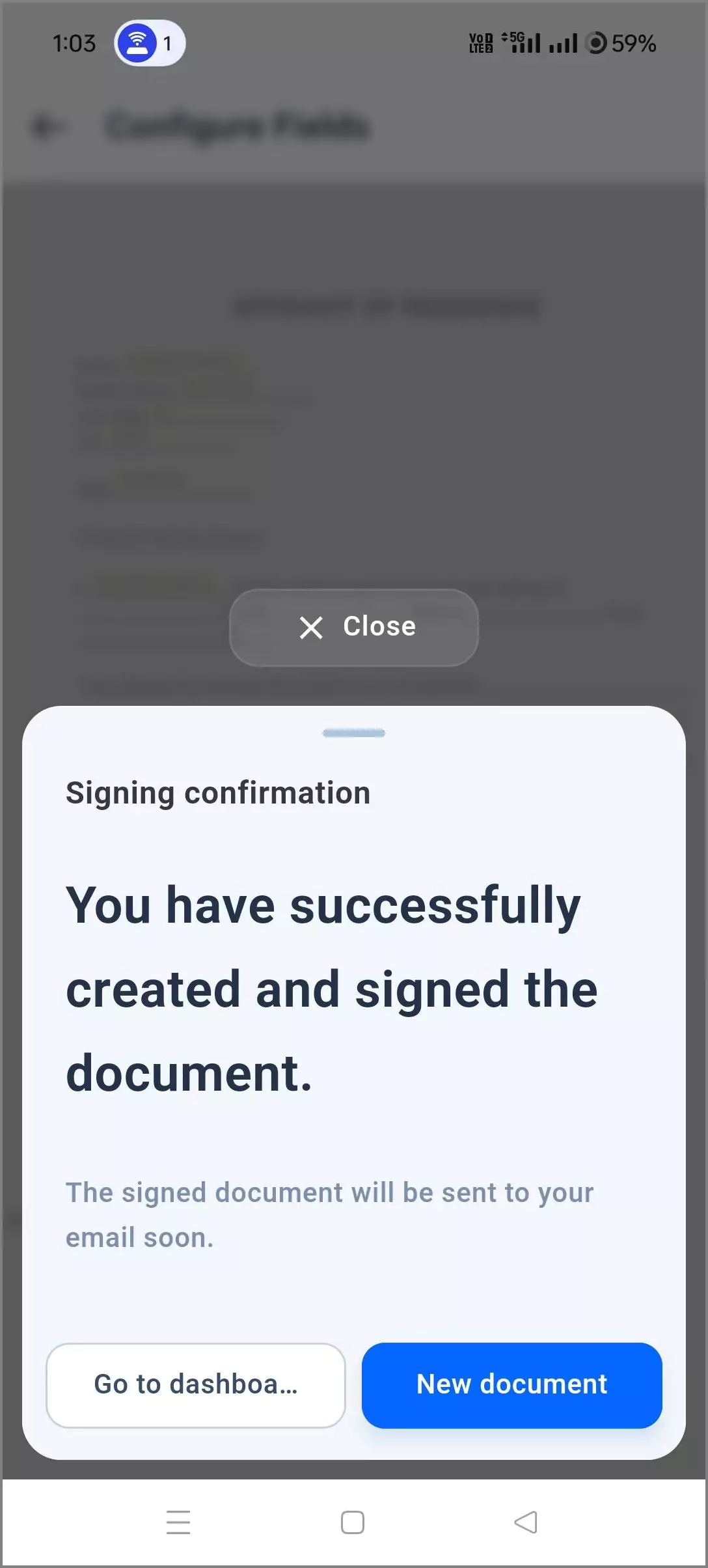 Self-Signing a Document