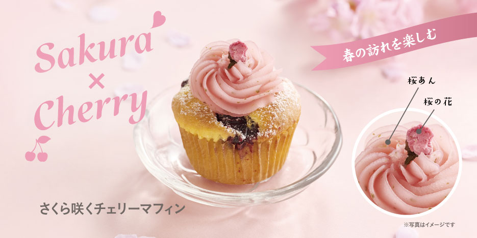 「さくら咲く チェリーマフィン」