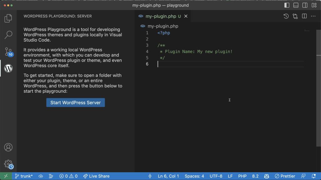 Uso de la extensión de Visual Studio Code