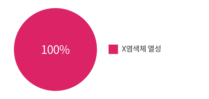 100% X염색체 열성