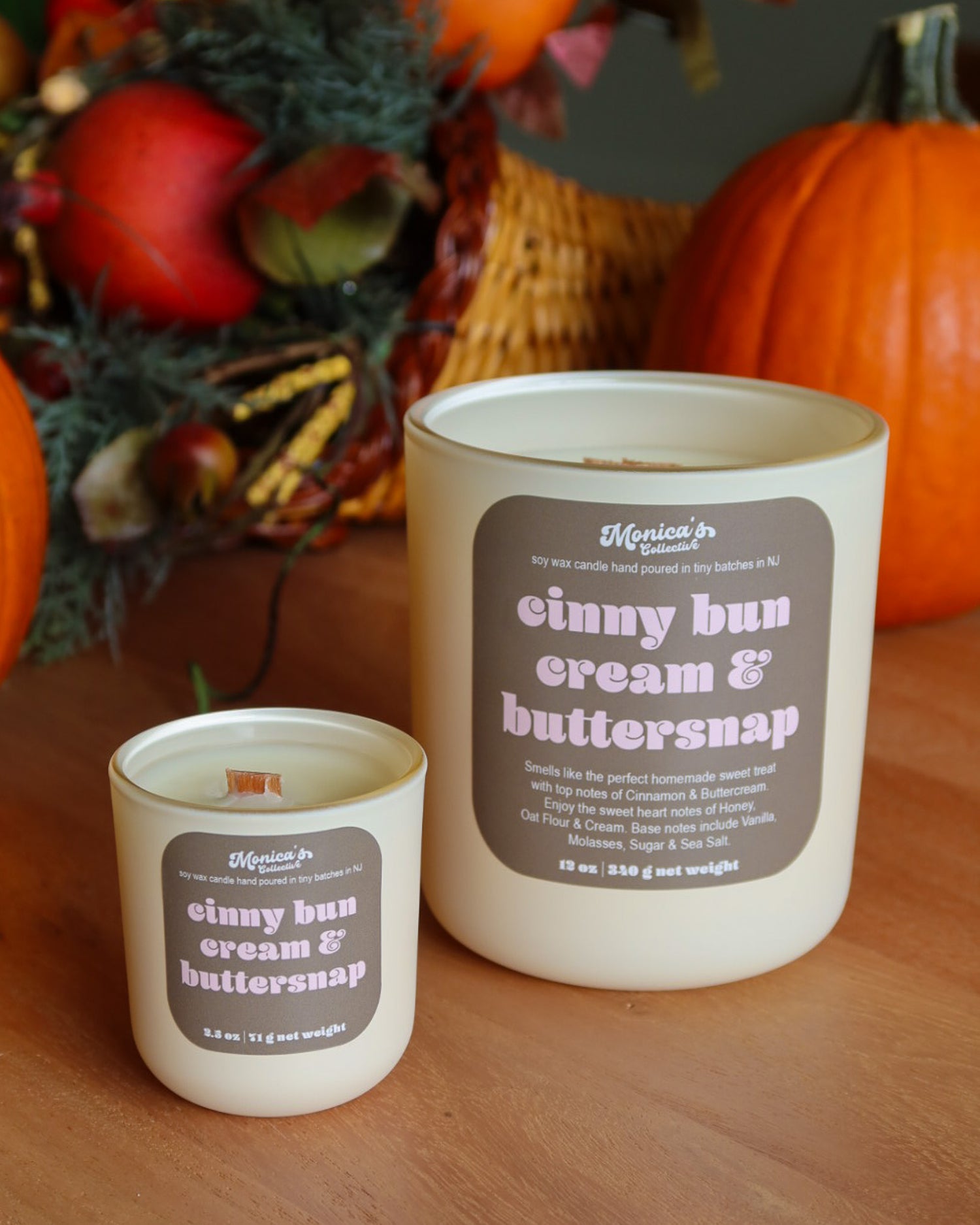 Cinny Bun Cream & Buttersnap Soy Candle