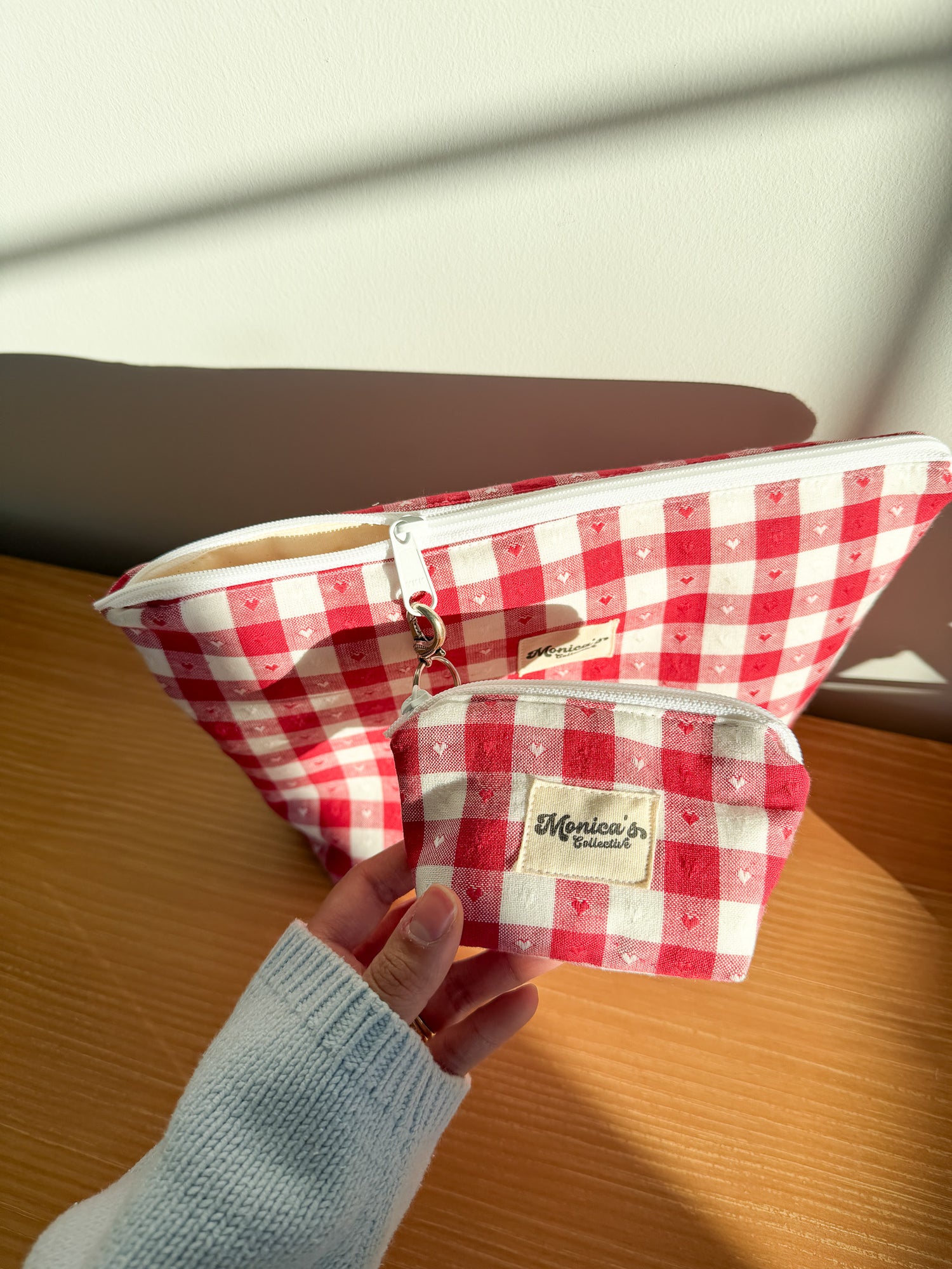 The Everything Pouch in Rosy Hearts