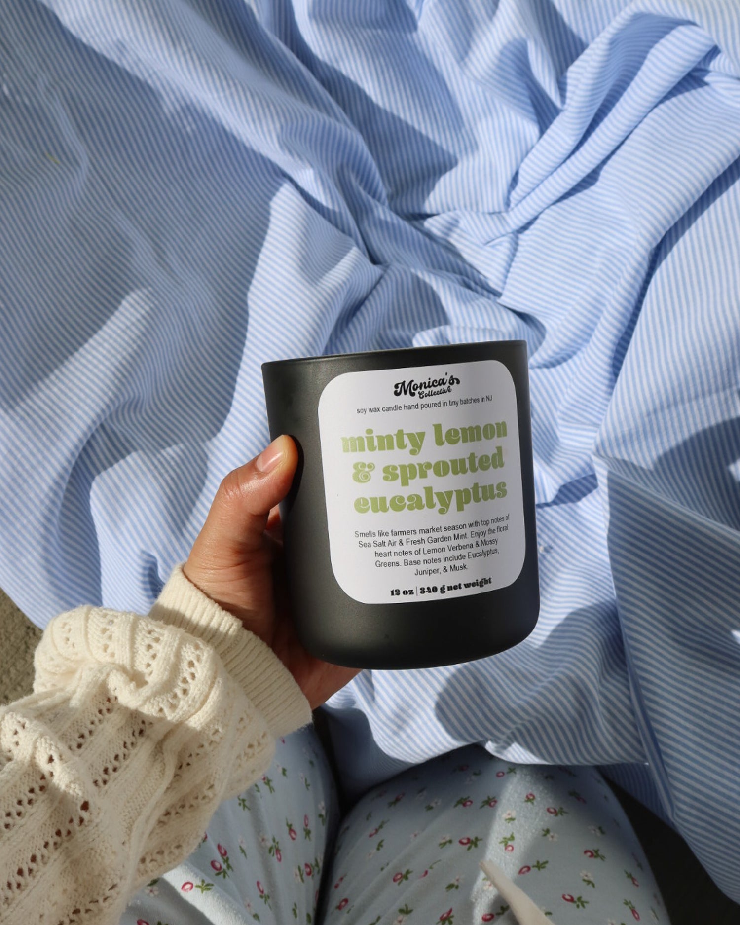 Minty Lemon & Sprouted Eucalyptus Soy Candle