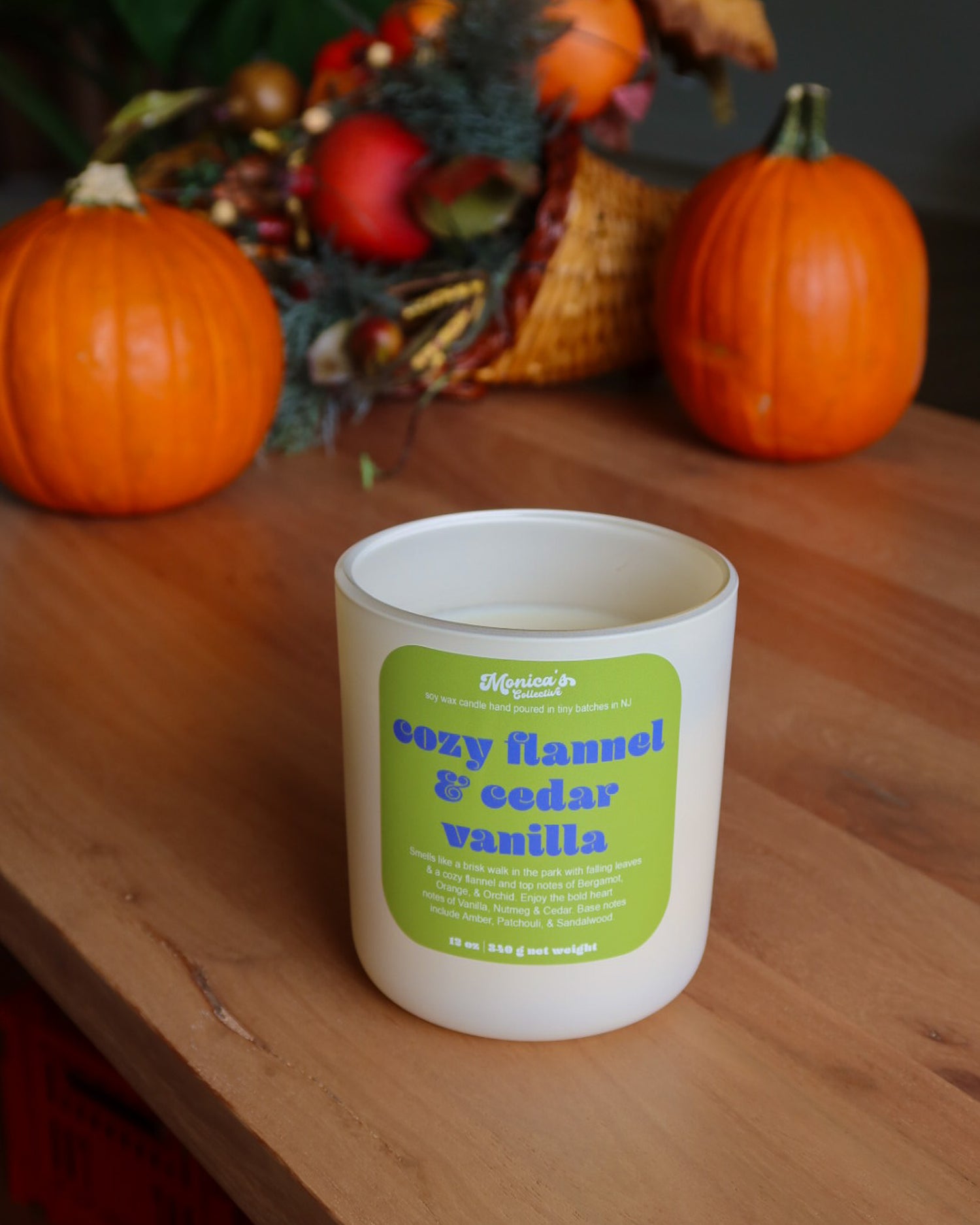 Cozy Flannel & Cedar Vanilla Soy Candle