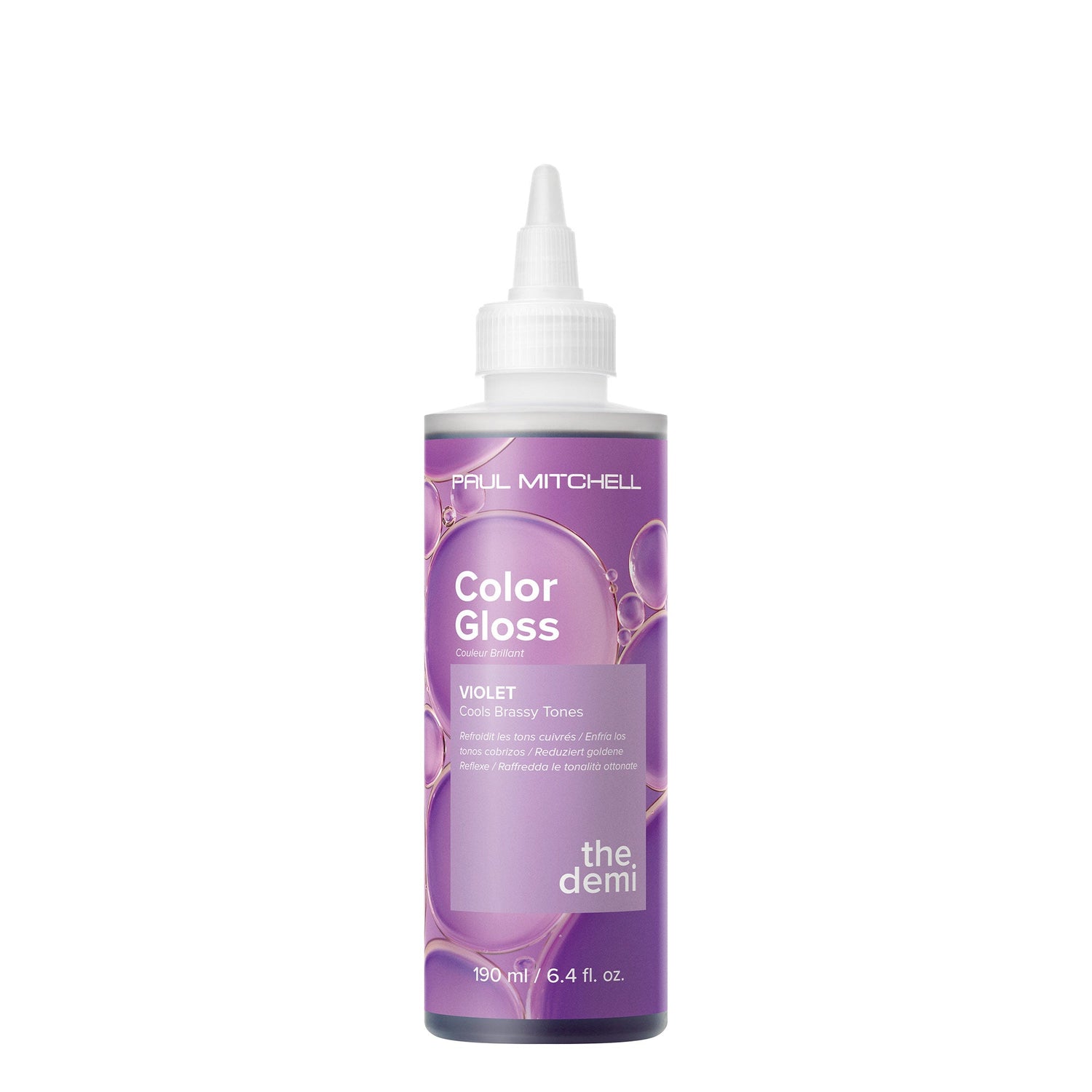Paul Mitchell The Demi Color Gloss Violet Deposit-Only Hair Color for Tone and Shine Enhancement 6.4 fl oz