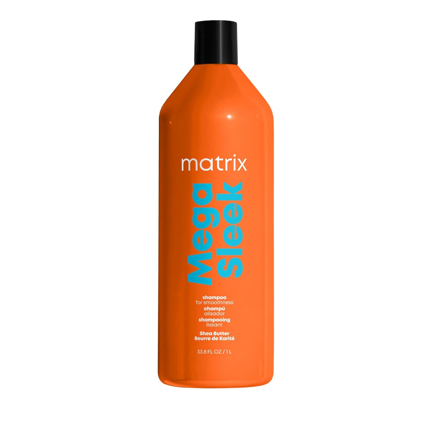 Matrix Mega Sleek Vegan Smoothing & Detangling Shampoo with Shea Butter – Salon Professional for Dry, Damaged & Frizzy Hair 33.8 fl oz
