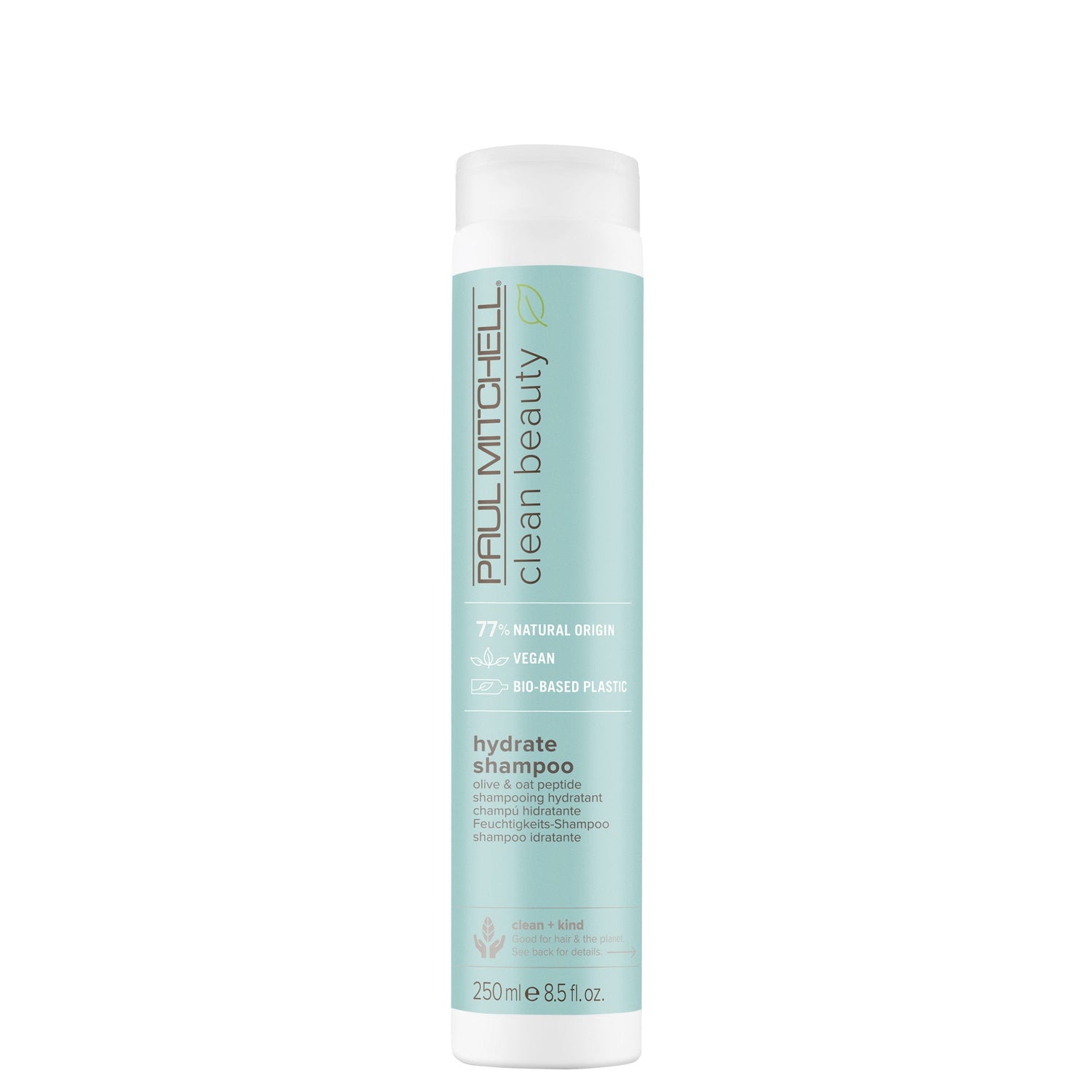 Paul Mitchell Clean Beauty Hydrate Shampoo - Moisturizing Vegan Sulfate-Free for Dry Hair, 8.5 fl oz