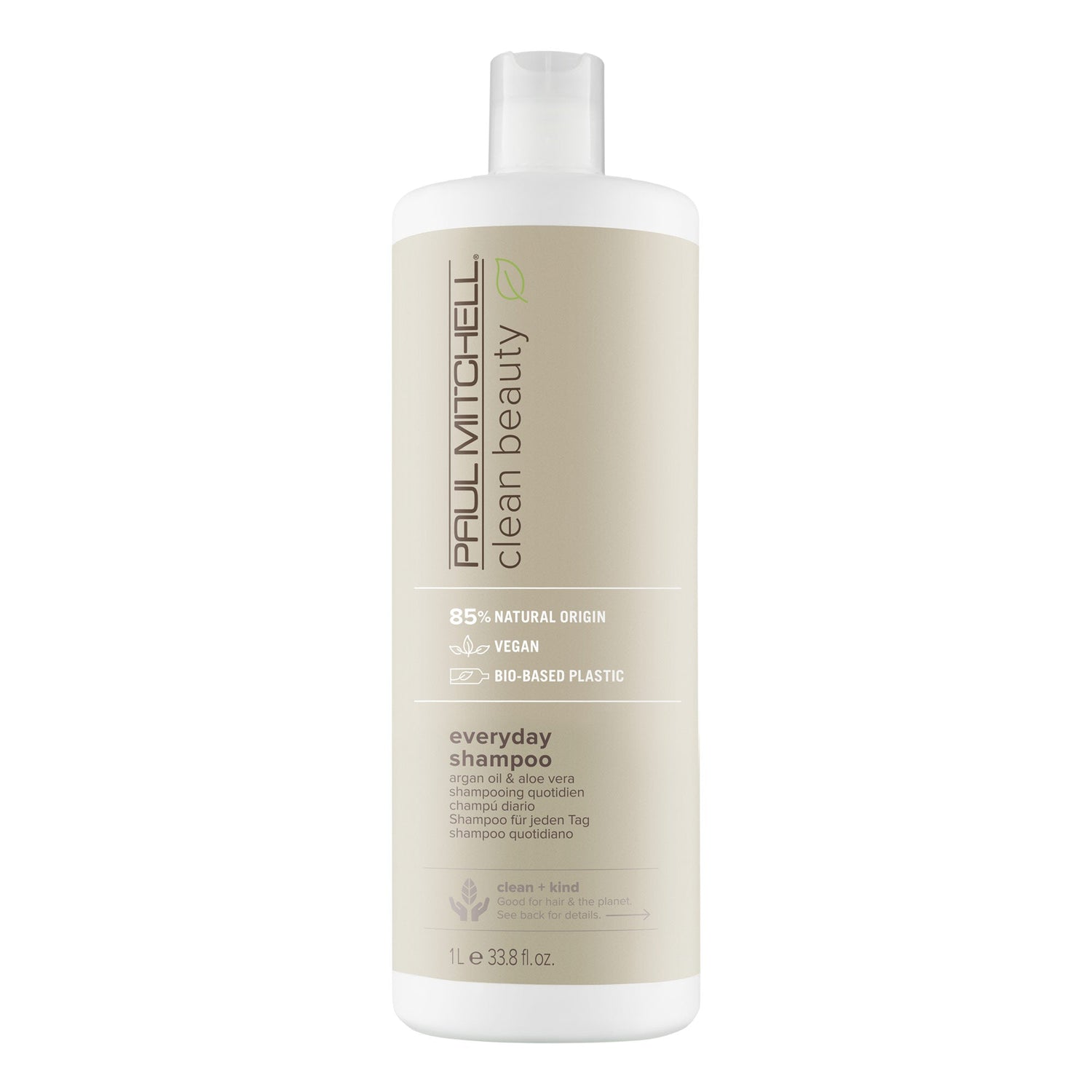 Paul Mitchell Clean Beauty Everyday Shampoo For Daily Use and All Hair Types 33.8 fl oz