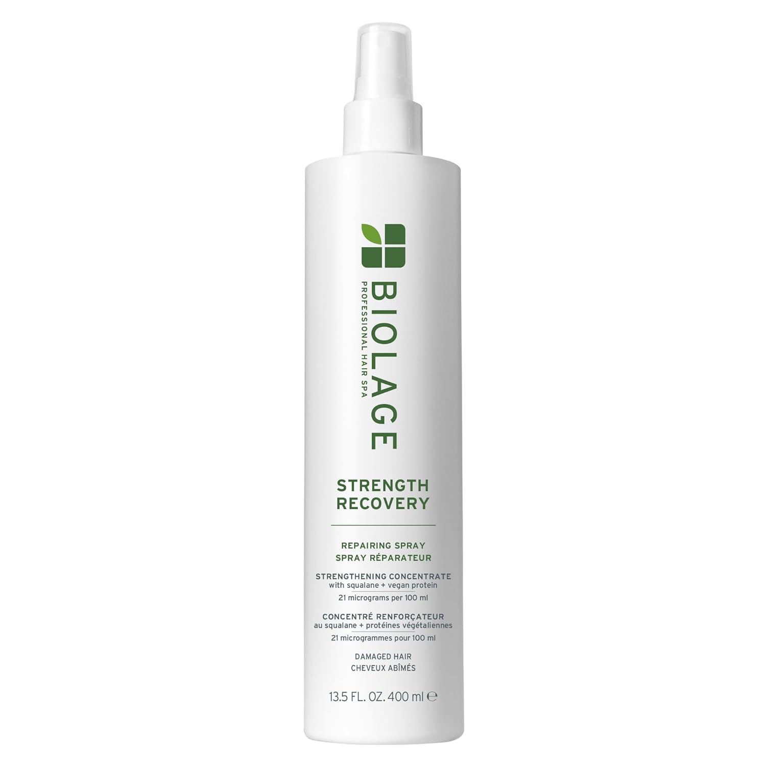 Biolage Strength Recovery Repairing Spray – Strengthens & Protects Damaged, Color-Treated Hair with Olive Squalane & Vegan Proteins 13.5 fl oz