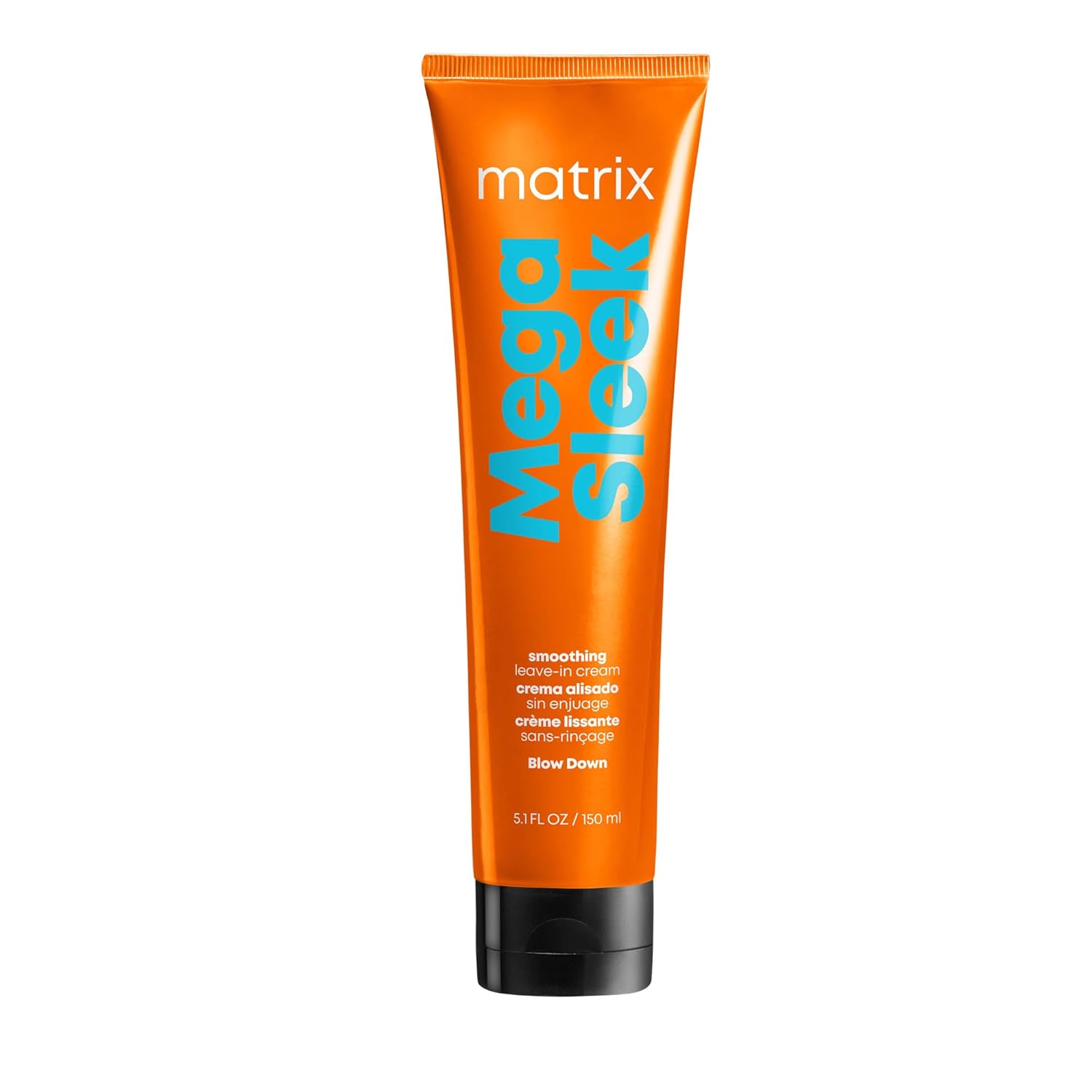 Matrix Mega Sleek Blow Down Smoothing Leave-In Cream – Heat Protectant for Dry, Damaged & Frizzy Hair, 5.1 fl oz