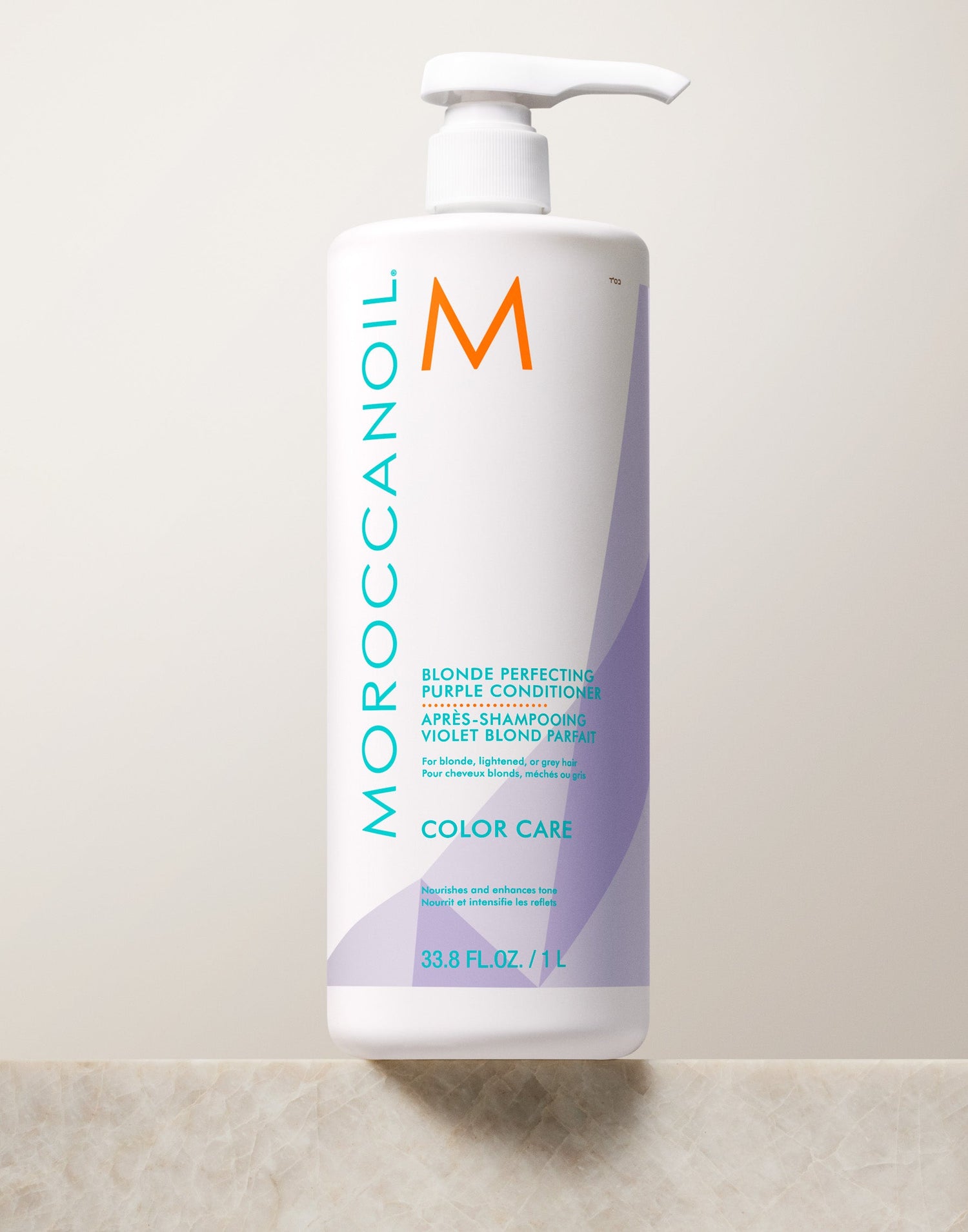 Moroccanoil Blonde Perfecting Purple Conditioner, Neutralizes Brass & Enhances Blonde Tones, 33.8 fl oz