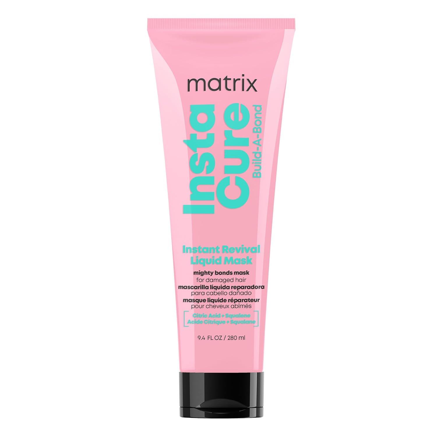 Matrix Instacure Build-A-Bond Instant Revival Liquid Mask - Repairs Very Damaged Hair, Citric Acid & Squalane, Softens & Smooths, Vegan & Sulfate-Free, 9.4 fl oz