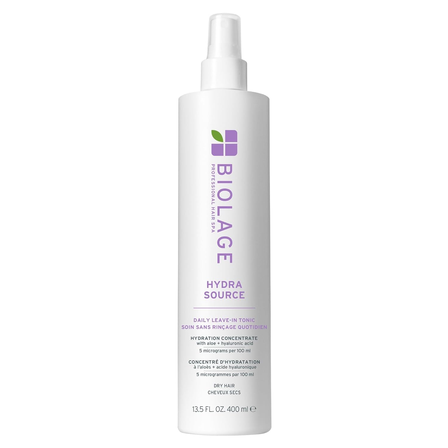 Biolage Hydra Source Daily Leave-In Tonic Moisturizes & Detangles, With Aloe & Hyaluronic Acid, For Dry Hair – 13.5 fl oz
