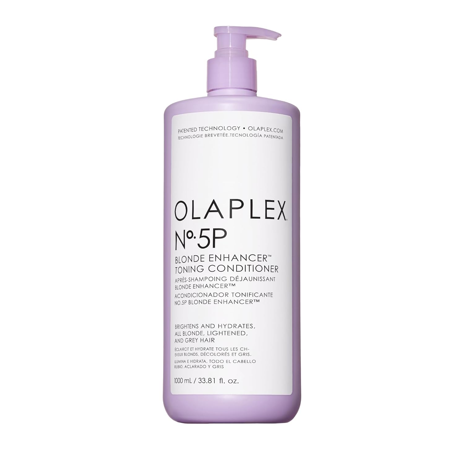 Olaplex No. 5P Blonde Enhancer Toning Conditioner Strengthens, Hydrates & Brightens Blonde & Grey Hair – 33.8 fl oz