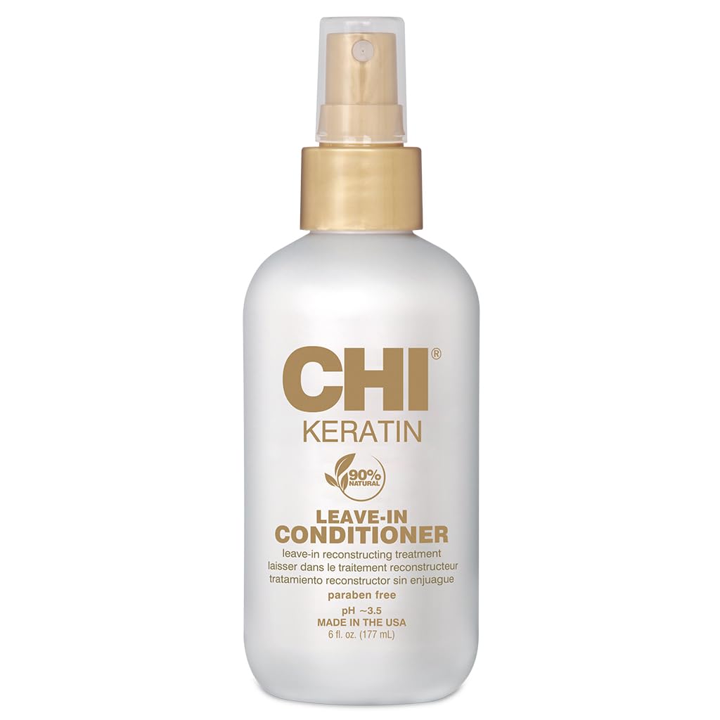 CHI Keratin Leave-in Conditioner Hydrating Restores Softness Prevents Breakage Sulfate-Free 6 fl oz