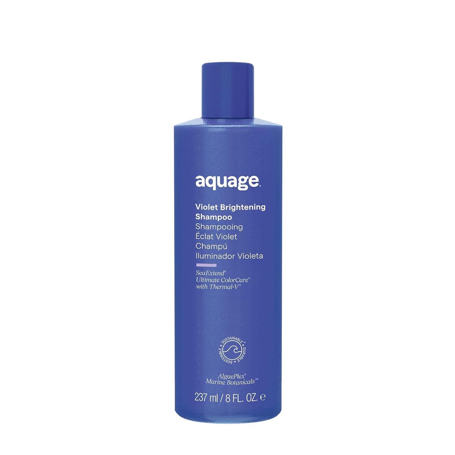 Aquage Violet Brightening Shampoo, Tones Brassiness & Enhances Cool Tones for Blonde & Gray Hair, 8 fl oz