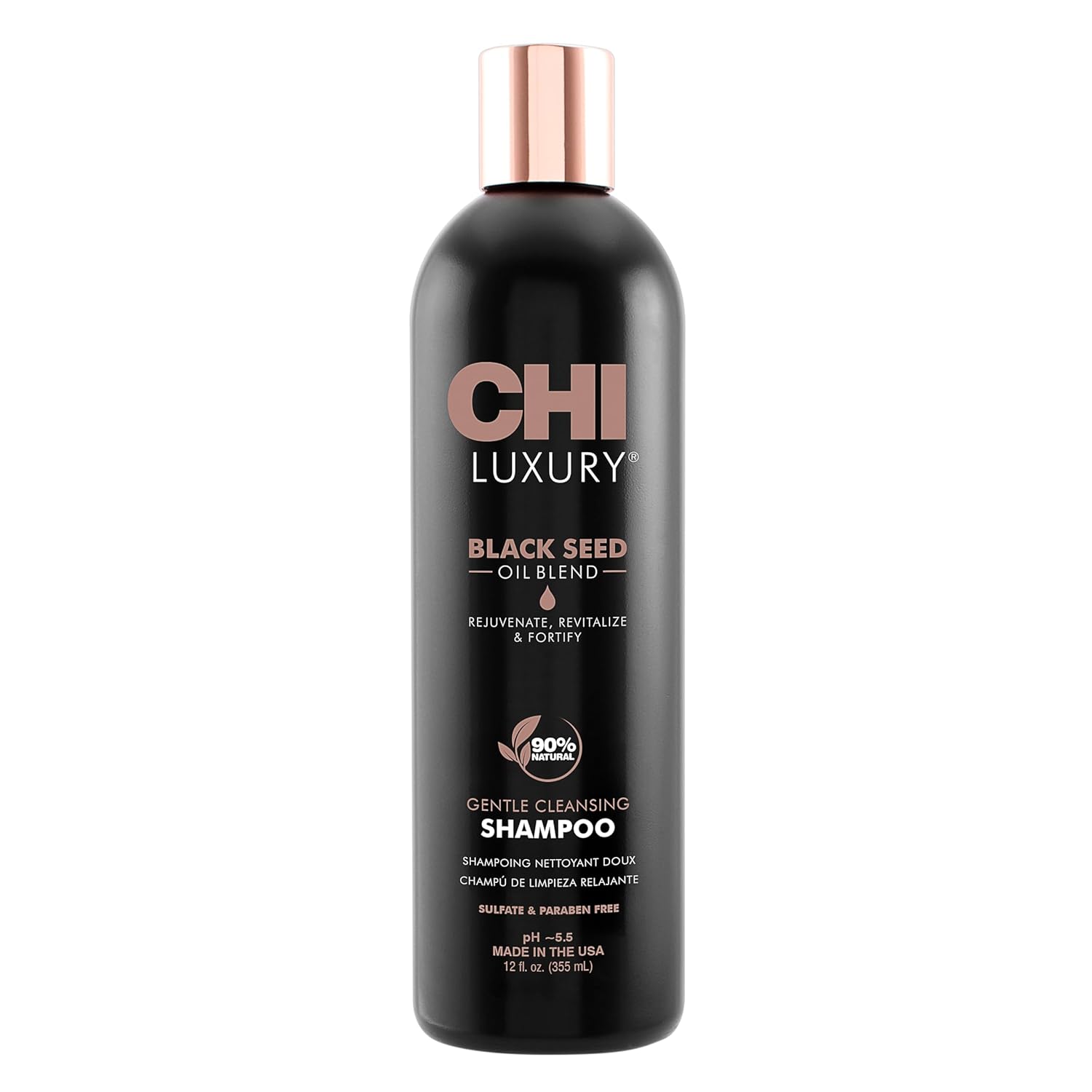 CHI Luxury Black Seed Oil Gentle Cleansing Shampoo Adds Volume & Strengthens Hair 12 fl oz
