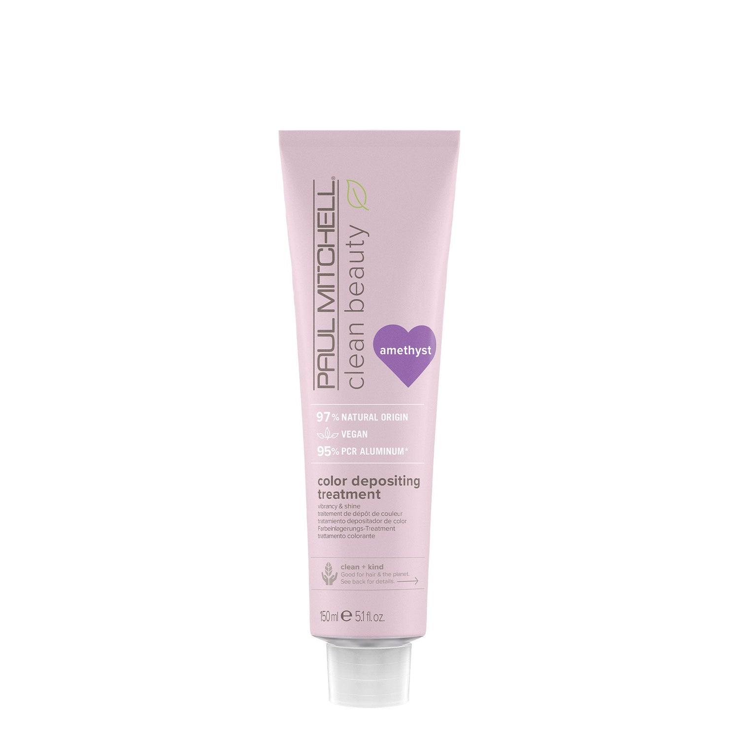Paul Mitchell Clean Beauty Color Depositing Treatment Amethyst Enhances and Refreshes Purple Tones 5.1 fl oz