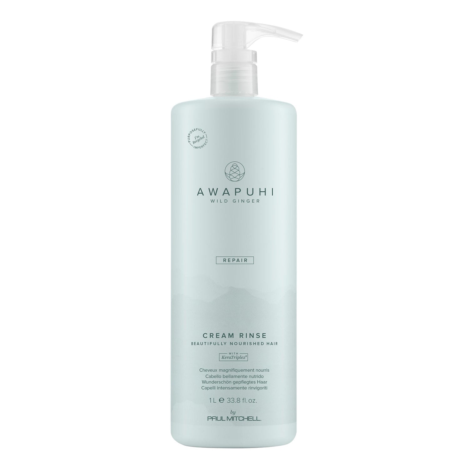 Awapuhi Wild Ginger Cream Rinse Lightweight Moisturizing Conditioner for Dry and Damaged Hair 33.8 fl oz