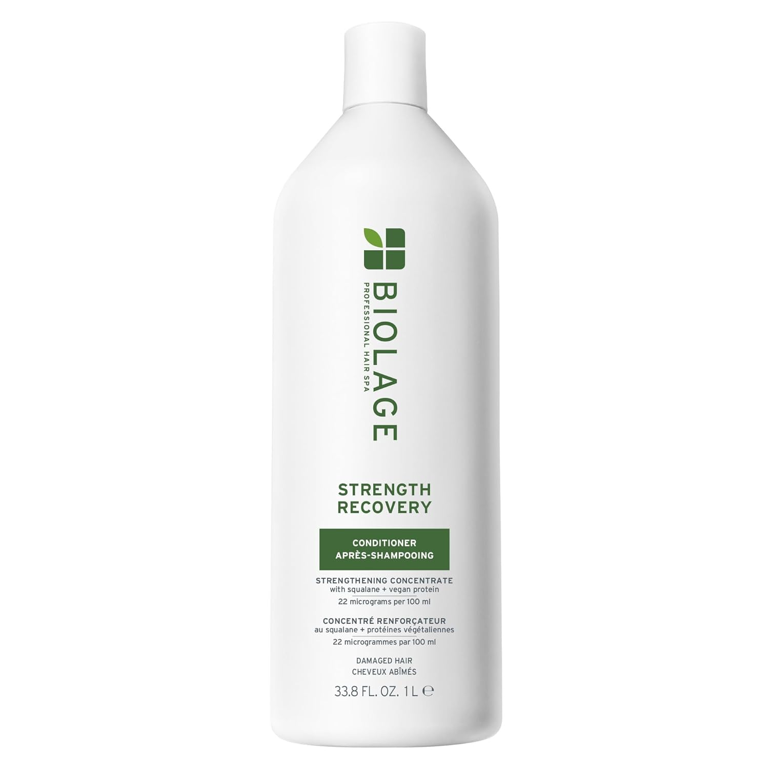 Biolage Strength Recovery Conditioner – Moisturizes & Strengthens Damaged Hair with Olive Squalane & Vegan Proteins 33.8 fl oz
