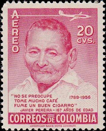 Coin Javier Pereira 1789-1956-The oldest man of the world Colômbia undefined