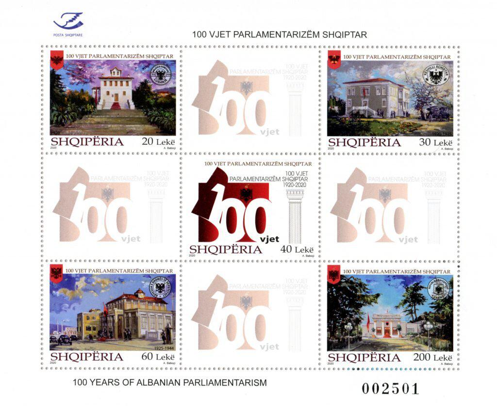 Coin Parliament Buildings 1920 to Present-Centenary of the Albanian Parliament 2020-Albania Albânia undefined