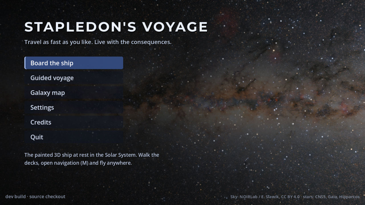 The title screen