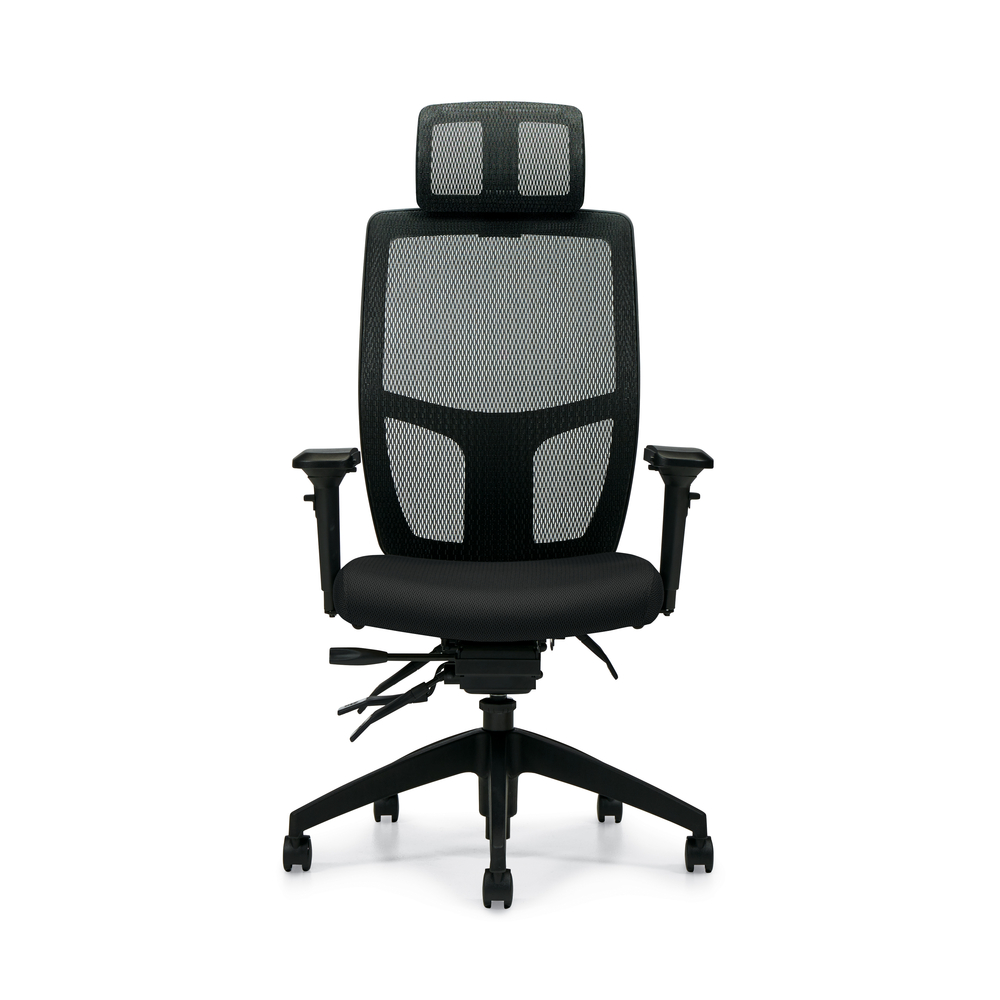  UNSUN57411  Union & Scale Essentials Mesh Back Fabric Task Chair  - Black