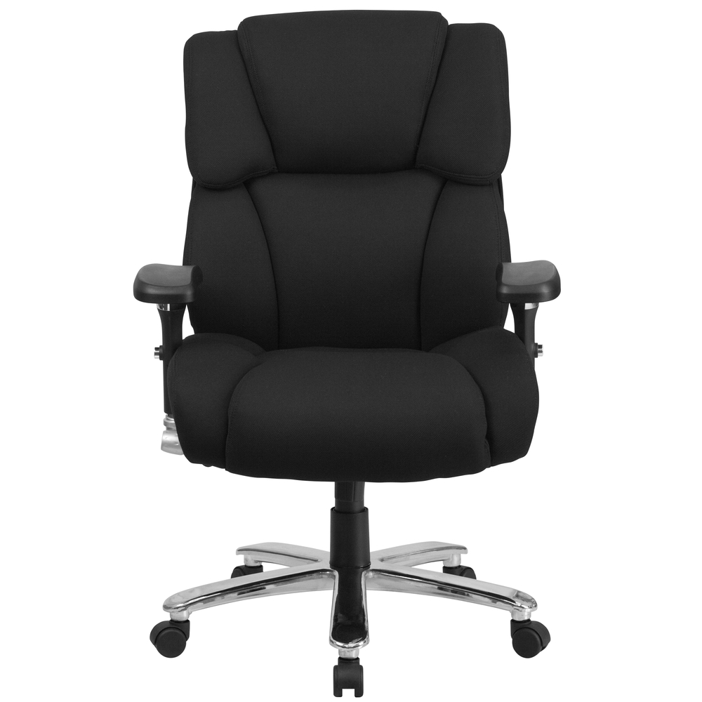 Flash Furniture High Back Black Fabric Executive Swivel Chair with Arms