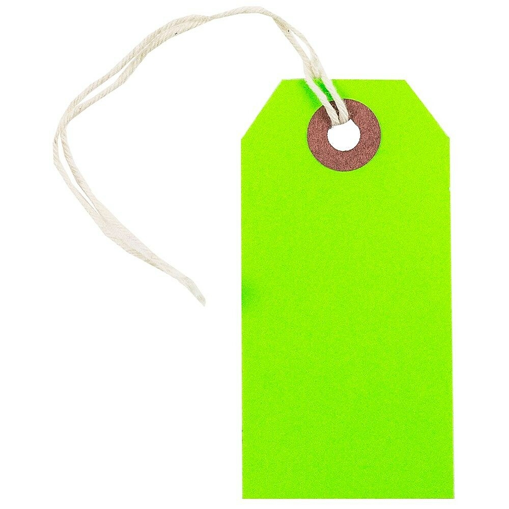 JAM Paper Gift Tags with String, Small, 3 1/4 x 1 5/8, White, 100/pack 