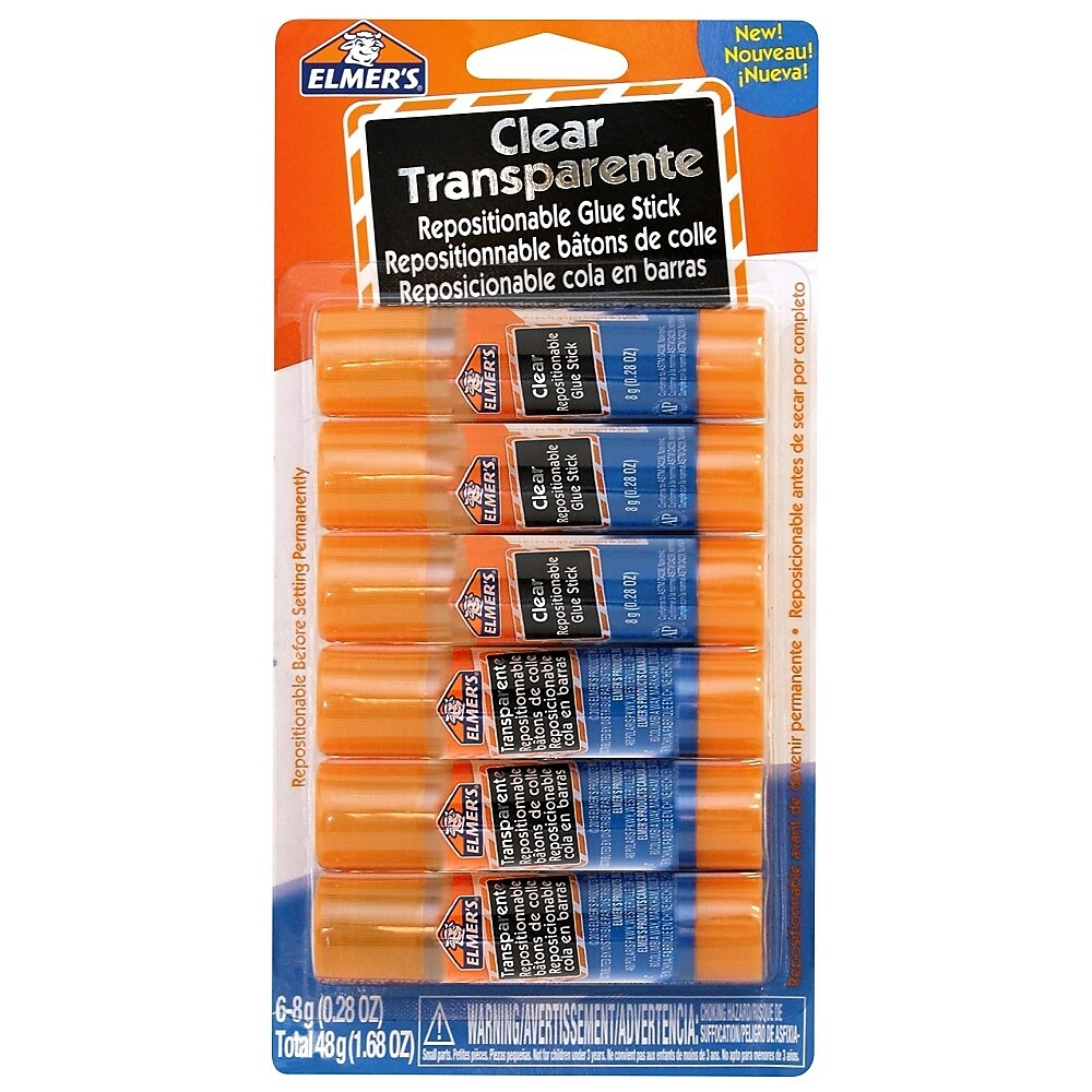  EPO16517  Elmer's Clear Re-Stick Glue Sticks - 6 Pack