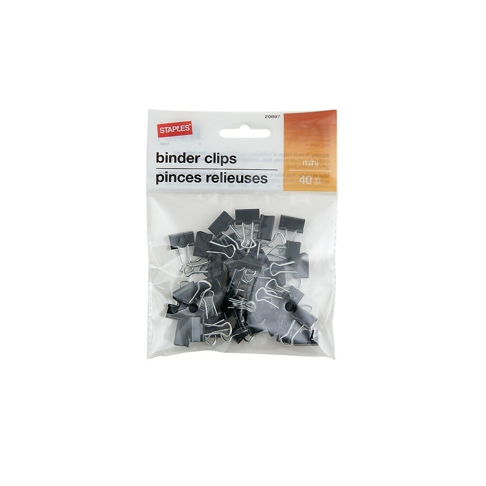  STP10669  Staples Binder Clips - Large - 2 - Black