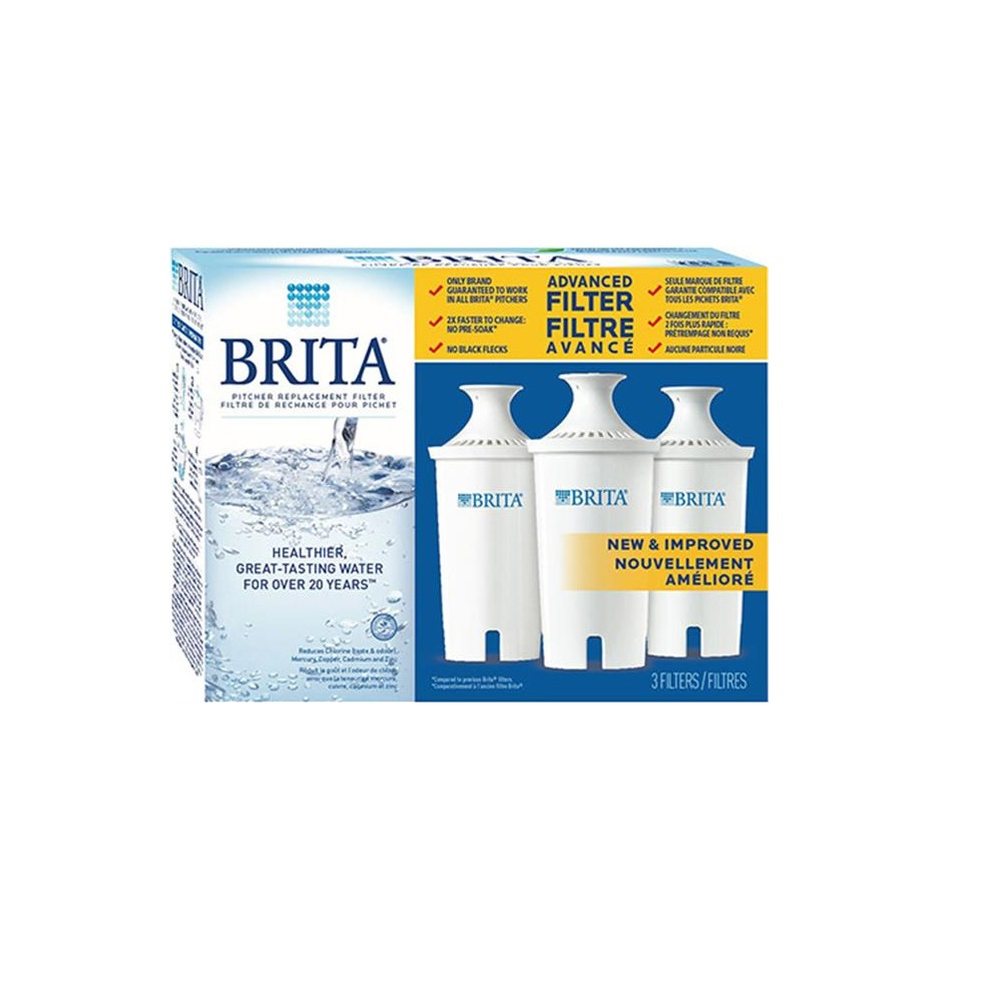 Brita Standard Pitcher Filters 3-Pack for Pitcher Replacement Filter