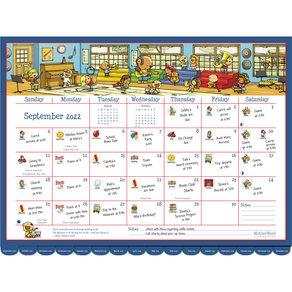 Motherword® Ultime calendrier familial - format petit - français - ACCO  Canada