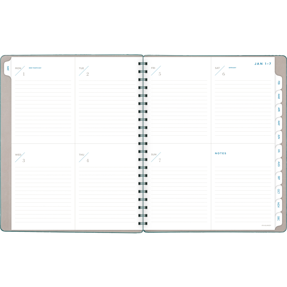  AAGYP9050824  AT-A-GLANCE - Agenda hebdomadaire/mensuel  Signature 2024 - gris - 11 po H x 8 3/4 po l - anglais