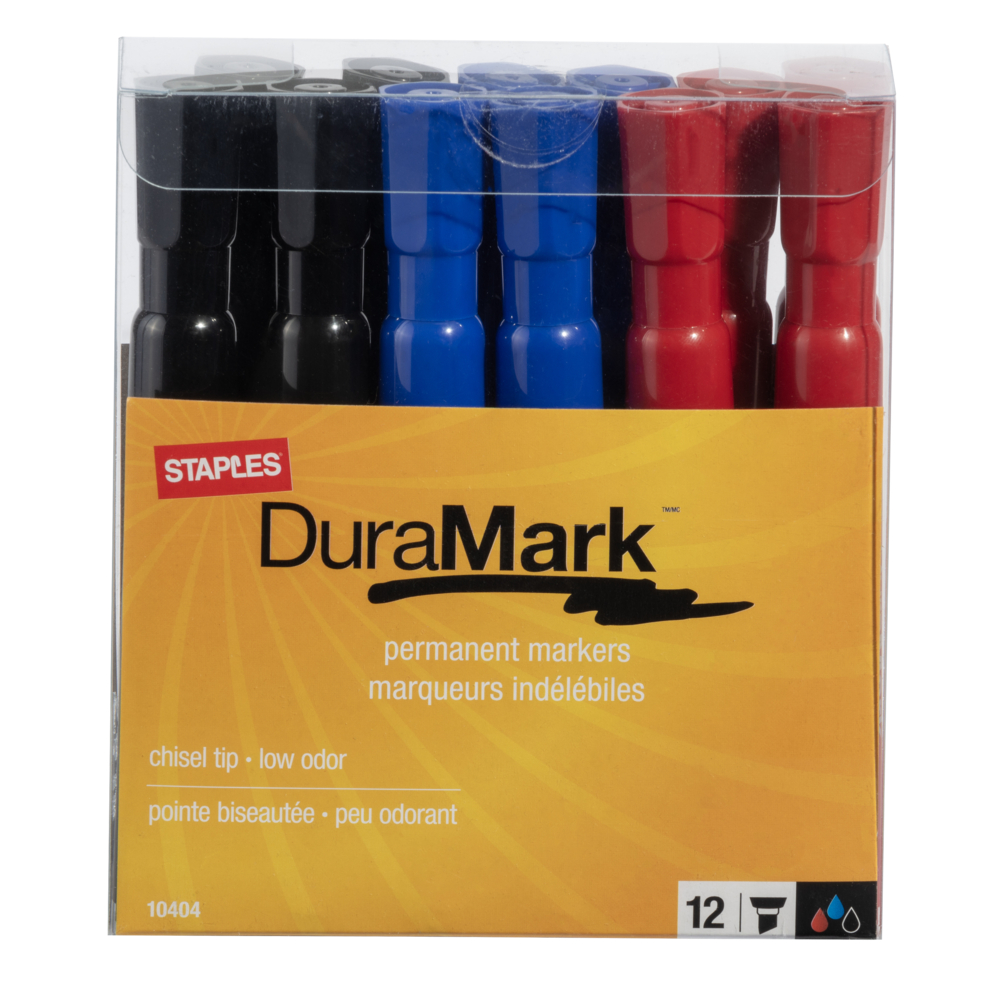 Staples Advantage Black Permanent Marker: Pack Of 10