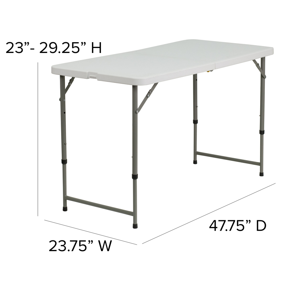 Portable Plastic Folding Table white – Beitzone