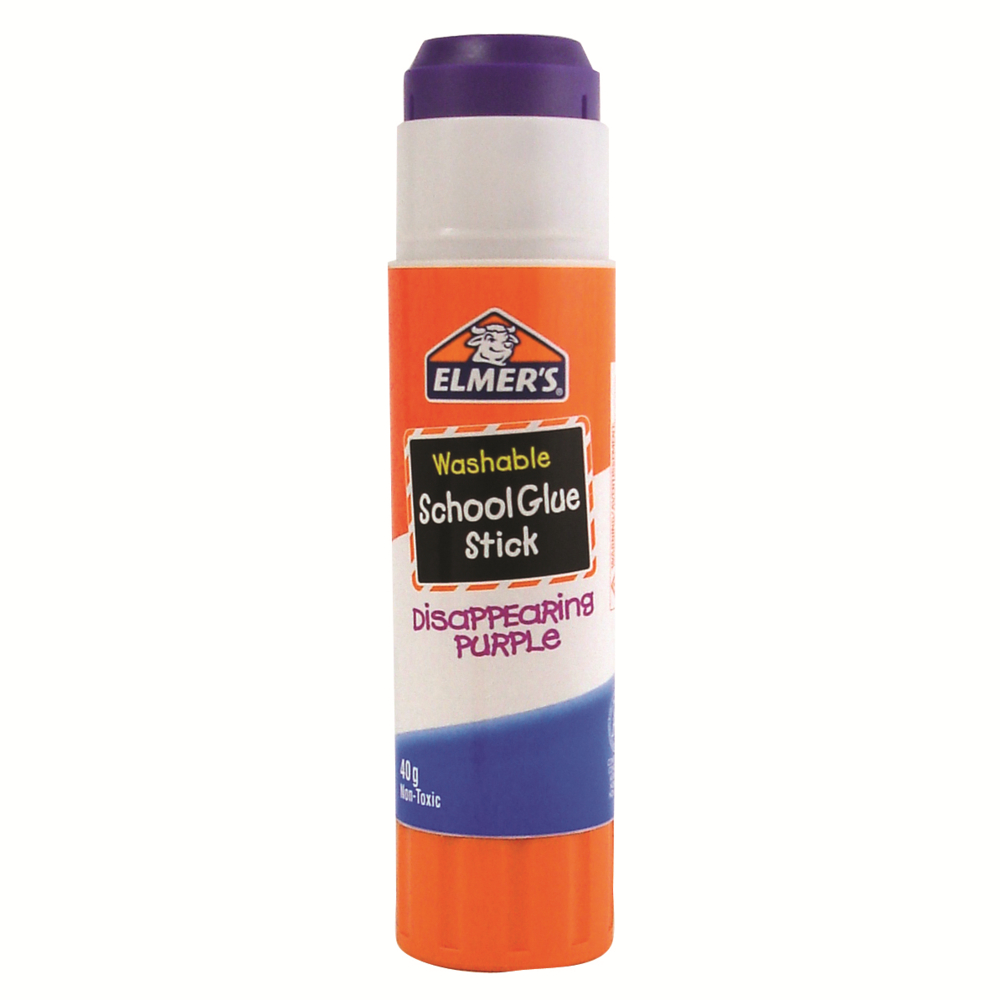 Elmer's, Disappearing Purple School Glue Sticks, Washable, Acid-Free