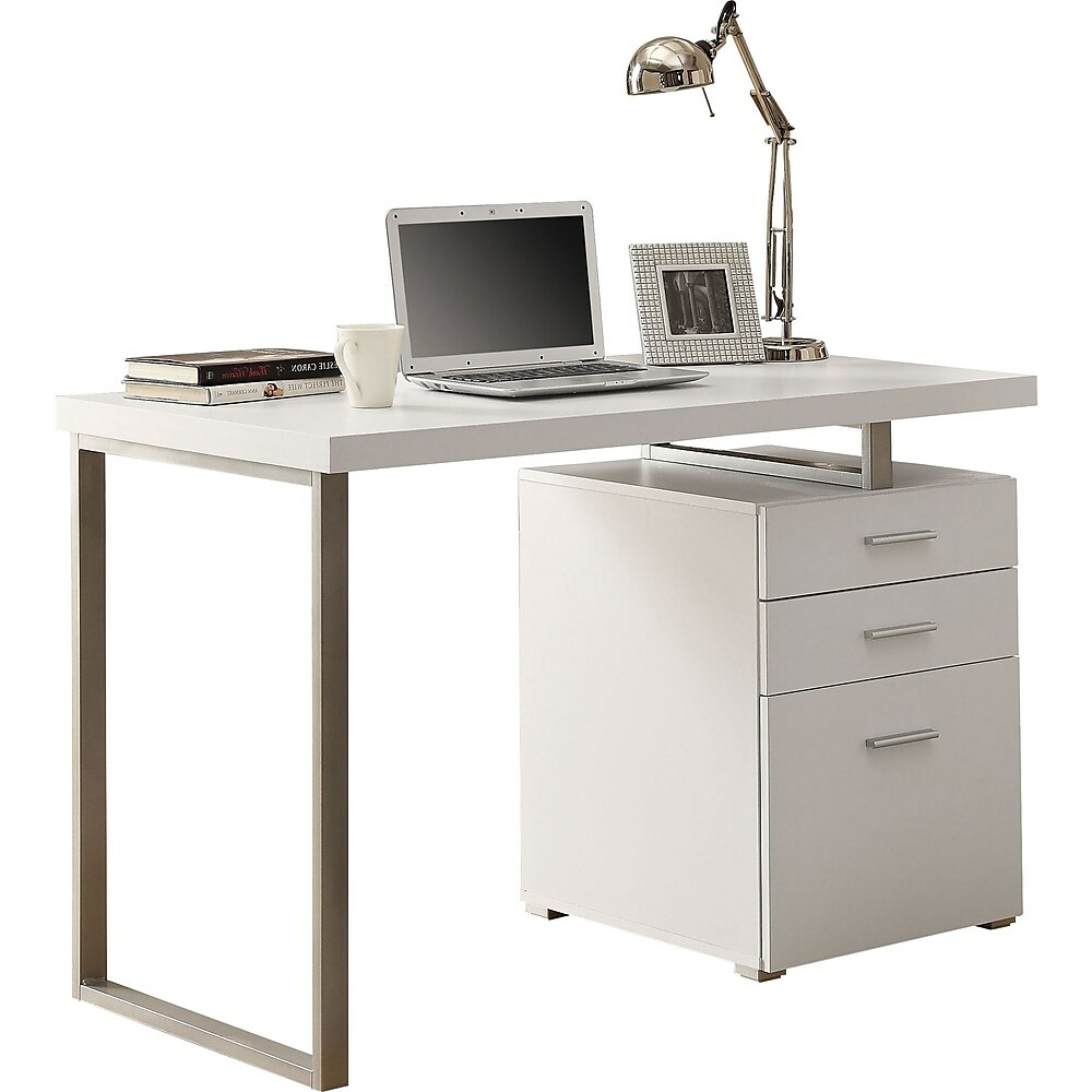 MONARCH SPECIALTIES Bureau d'ordinateur, 48 po, blanc