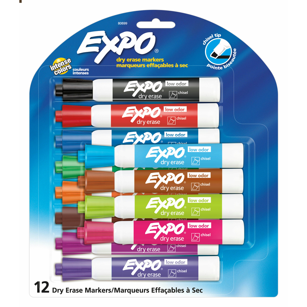 Expo Whiteboard Markers Chisel Assorted 16 Pack