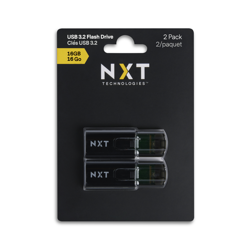  NXTNX61214  NXT Technologies - C600 Cle USB 3.2 16 GB - Paquet  de 2