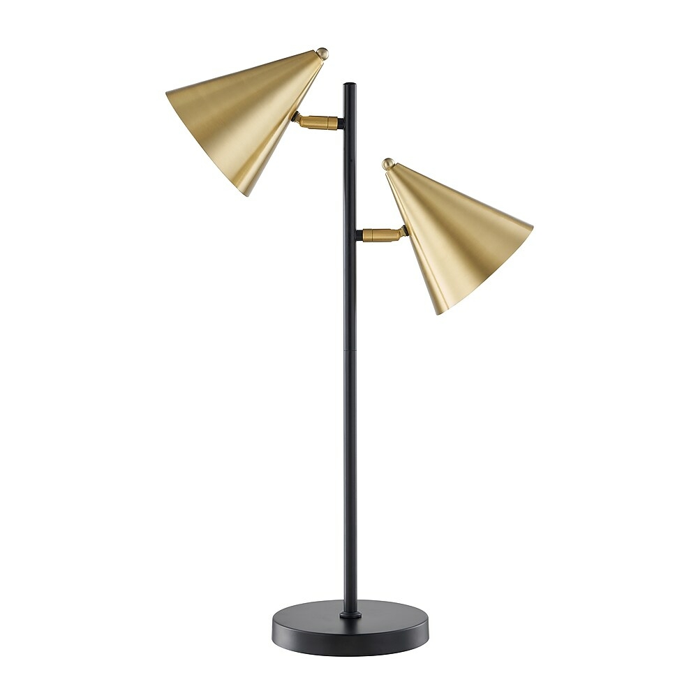A pair of small perforated brass table lamps by Itsu by Itsu (Co