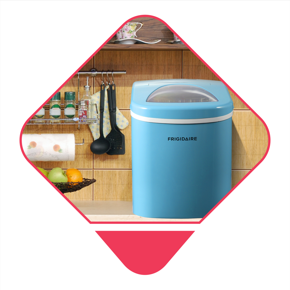 Frigidaire 26lb. Portable Countertop Ice maker, Blue, EFIC108 - AliExpress