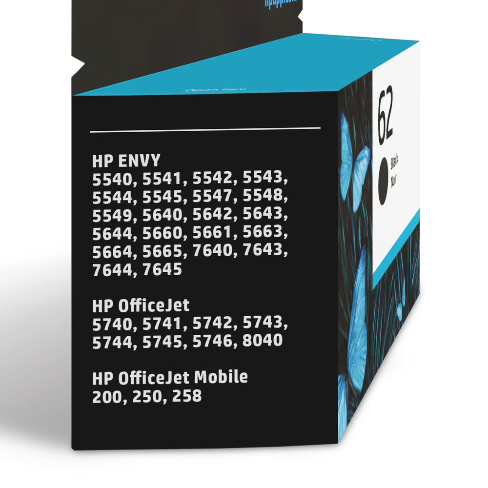  HEWC2P04AN  HP 62 Cartouche d'encre noire d'origine (C2P04AN)