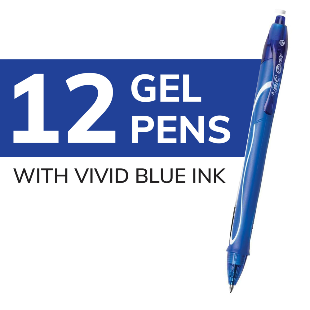 Bic Gel-ocity Quick Dry Gel Pens, Medium Point Retractable Gel Pen (0.7mm), Assorted Colors, 8-Count