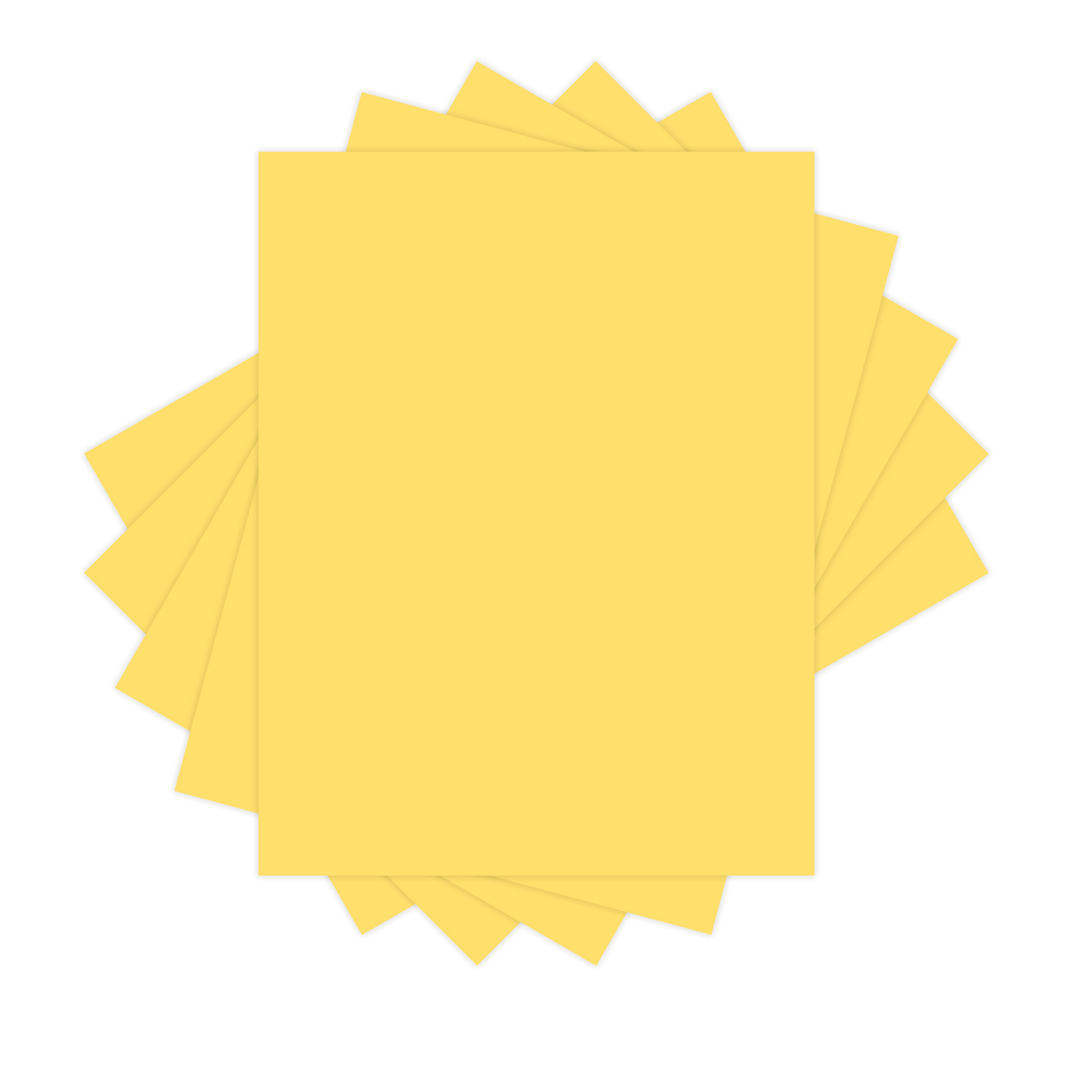 JAM Paper® Matte Cardstock, 8.5 x 11, 80lb Sunflower Yellow, 50/pack  (16729203)